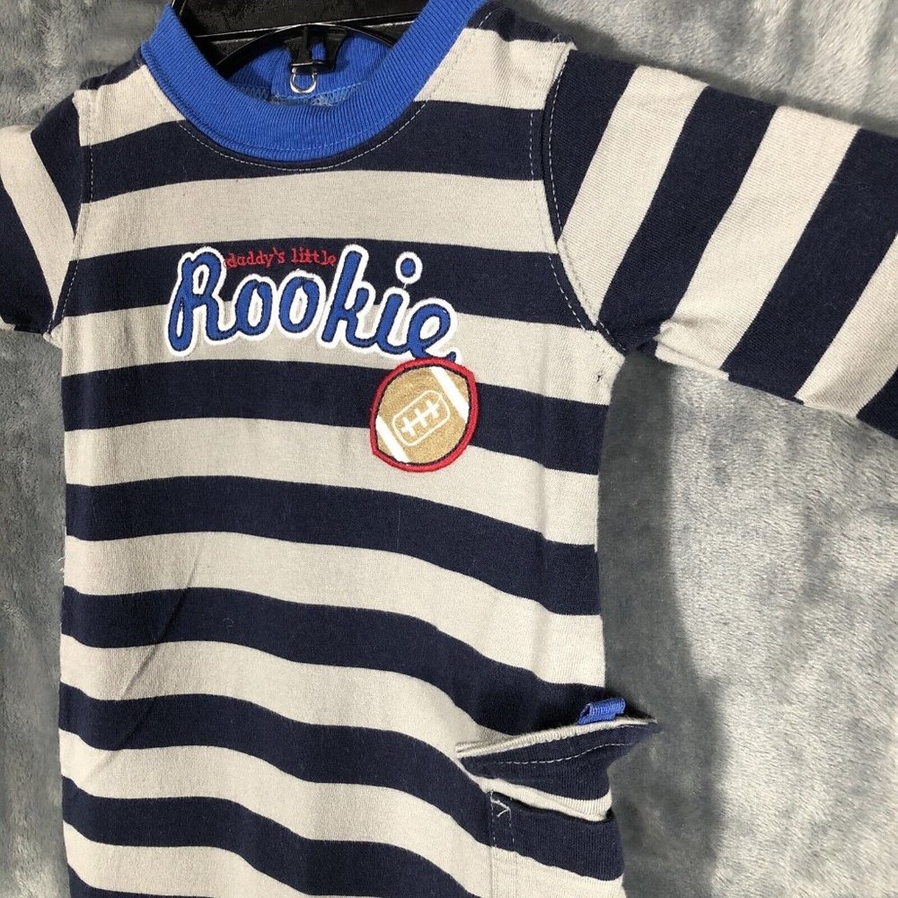 Carters Just One You Six Month Baby One Piece Daddys little Rookie Outfit - Picture 5 of 12